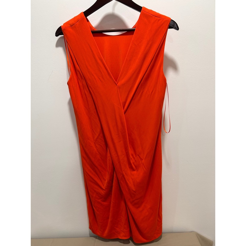 orange size 10 Etcetera women's dress made of a viscose and polyester‎ blend